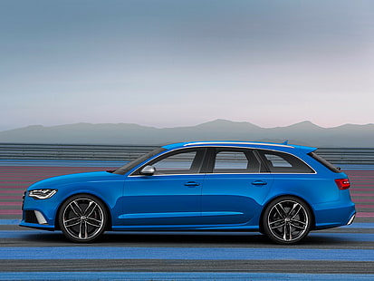 Blue RS6 Audi Avant, Audi, RS6, avant, car, สีน้ำเงิน, วอลล์เปเปอร์ HD HD wallpaper