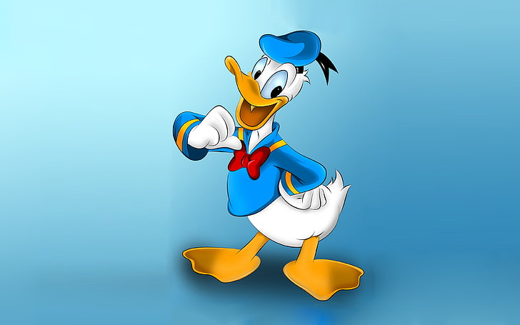 Donald Duc Hero Cartoon World Of Walt Disney постер Wallpaper HD Wallpaper For Mobile Phones Tablet And Pc 3840 × 2400, Fond d'écran HD