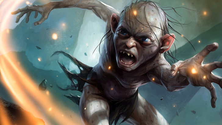 Smeagol digital tapet, Guardians of Middle-earth, Gollum, The Lord of the Rings, HD tapet