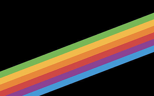 Rainbow colors dark-Apple iOS 11 iPhone 8 iPhone X.., HD wallpaper HD wallpaper