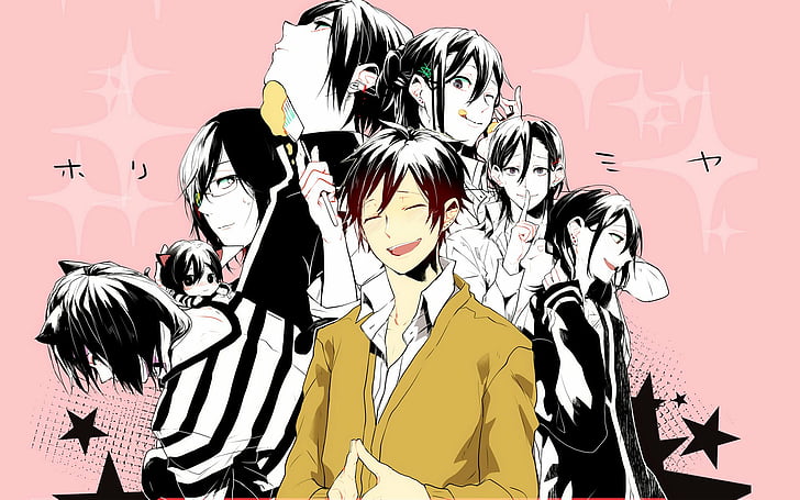 Anime, Hori-san à Miyamura-kun, cheveux noirs, Izumi Miyamura, Fond d'écran HD