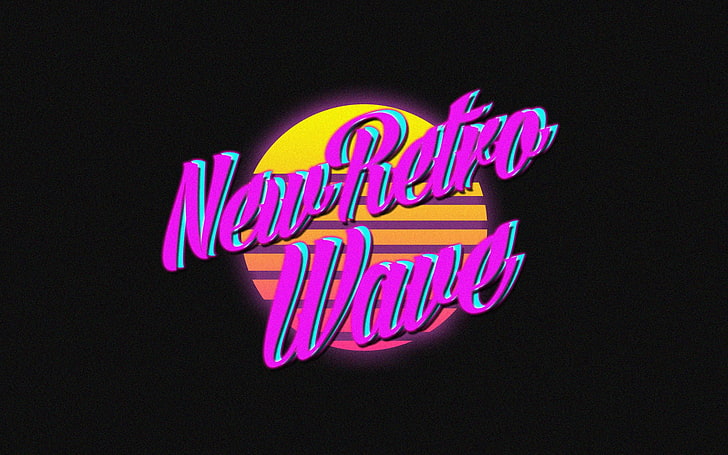New Retro Wave, néon, années 80, vintage, jeux rétro, synthwave, Fond d'écran HD