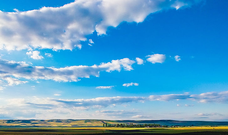 Turquia, paisagem, nuvens, céu, azul, HD papel de parede