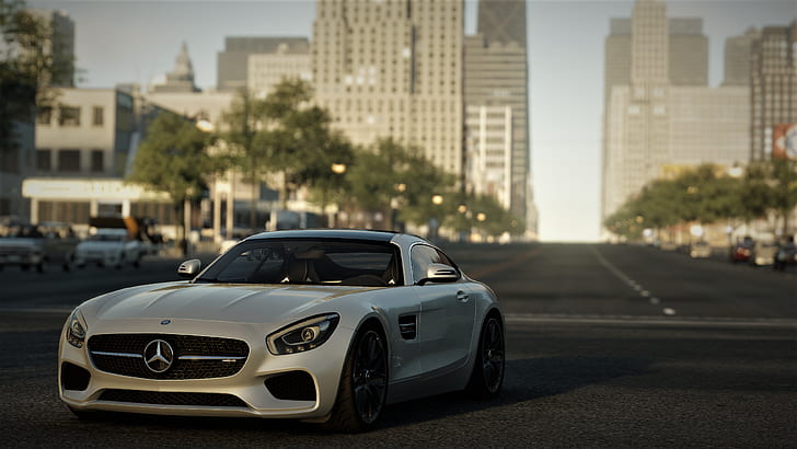 Mercedes-AMG, Mercedes-Benz, samochód, szare, szare auta, Detroit, Tapety HD
