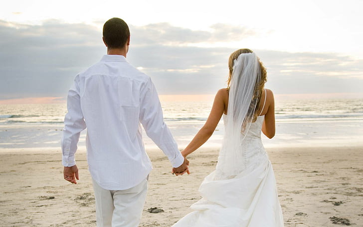 Dream Wedding Cute Couple Wedding On The Beach 53201, HD wallpaper