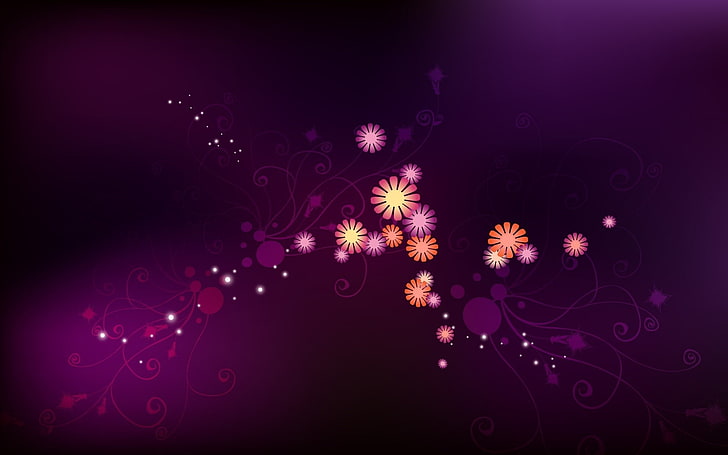 abstract shining flowers-Design HD Wallpaper, HD wallpaper