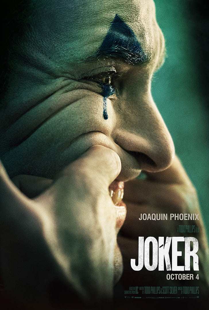 Джокер (фильм 2019 года), Джокер, Хоакин Феникс, актер, мужчины, плачет, постер фильма, фильмы, комиксы DC, HD обои, телефон обои