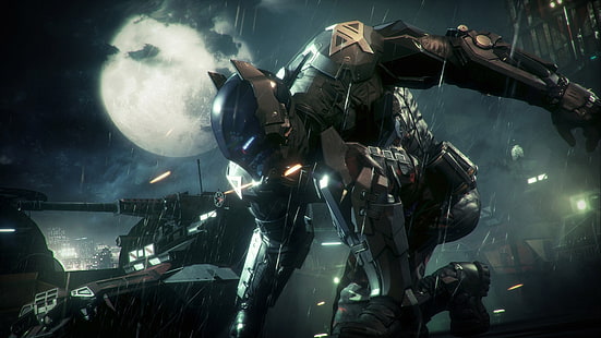 Abbildung eines Roboterspiels, Batman: Arkham Knight, Rocksteady Studios, Batman, Gotham City, Videospiele, HD-Hintergrundbild HD wallpaper