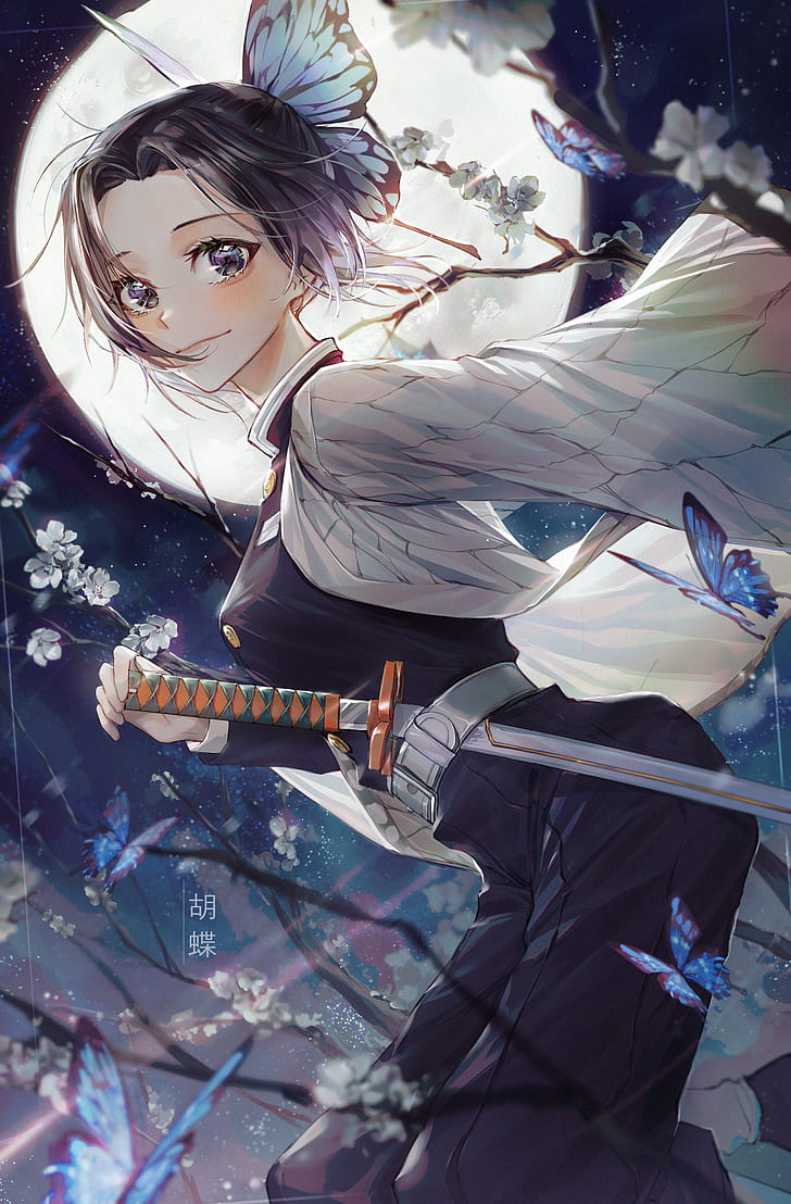 Anime, Anime Girls, digitale Kunst, Grafik, 2D, Portrait-Anzeige, vertikal, Kimetsu no Yaiba, HD-Hintergrundbild, Handy-Hintergrundbild