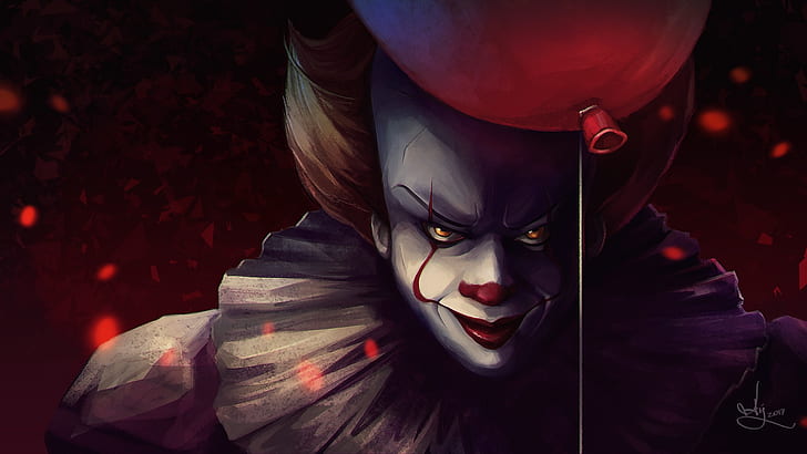 the film, clown, the demon, a balloon, It, Pennywise, HD wallpaper