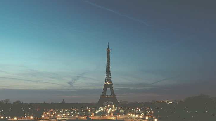 Wieża Eiffla, Paryż, Paryż, Wieża Eiffla, pejzaż miejski, Tapety HD