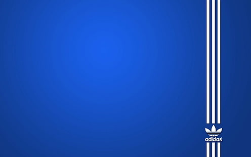 아디다스 로고, 아디다스, 블루, 미니멀리즘, HD 배경 화면 HD wallpaper