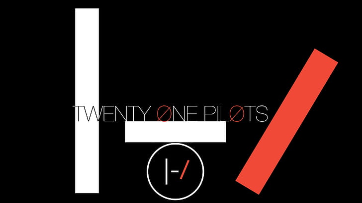 Двадцать один пилот, музыка, логотип, группа, типография, минимализм, простой фон, HD обои