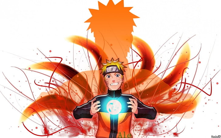 Naruto Uzumaki, Uzumaki Naruto, Naruto Shippuuden, anime, Kyuubi, HD wallpaper