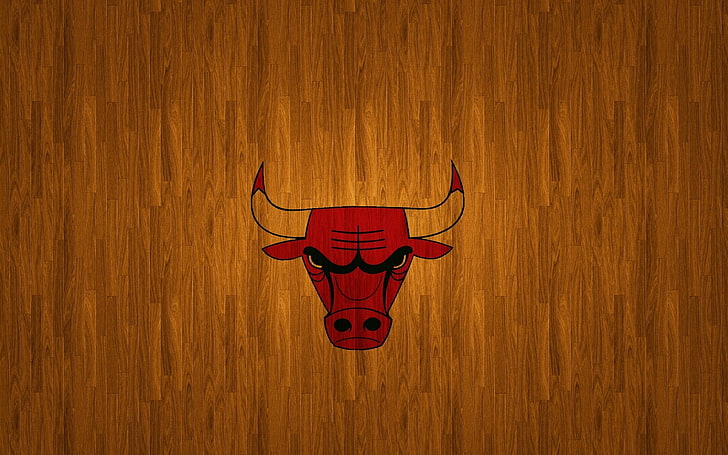 Чикаго Буллс логотип, Баскетбол, Чикаго Буллз, HD обои