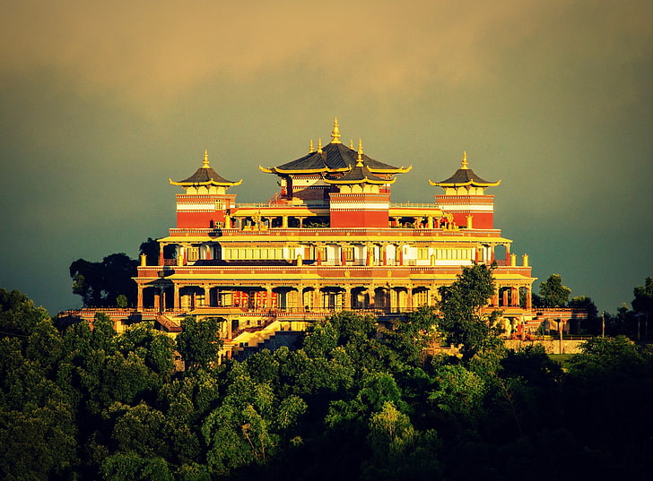 Nepal, Kathmandu, monastero, Sfondo HD