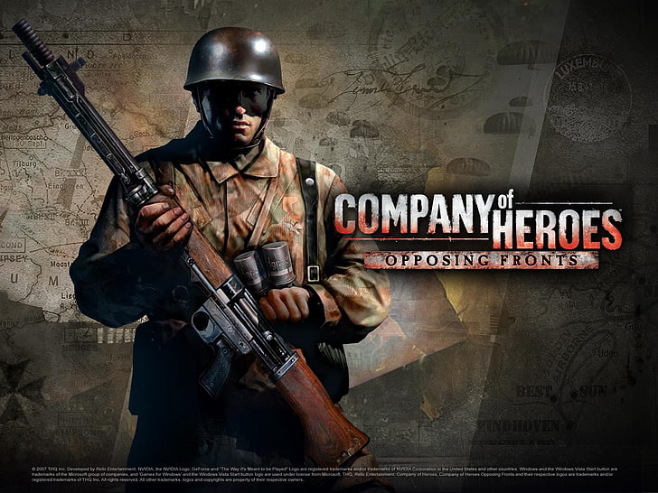 Обои Company of Heroes Opposing Fronts, компания противоположных фронтов героев, стратегическая игра, реликтовое развлечение, HD обои