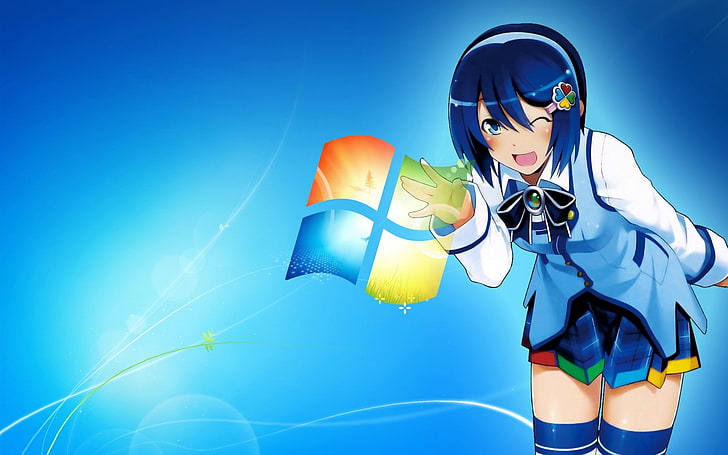 windows 7 กระโปรง windowstan microsoft windows ostan anime girls mascot 1920x1200 เทคโนโลยี Windows HD Art, Windows 7, กระโปรง, วอลล์เปเปอร์ HD