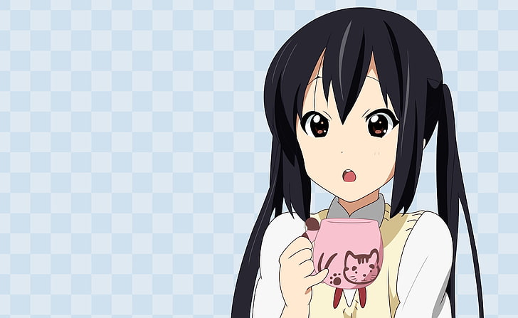 K ON!Mio Anime, papel de parede de personagem de anime de garota de cabelo preto, Artístico, Anime, HD papel de parede