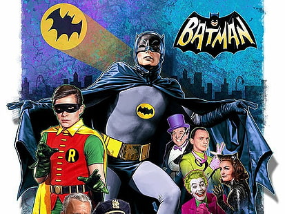 Batman, Mulher Gato, Coringa, Pinguim (DC Comics), Charada, Robin (DC Comics), HD papel de parede HD wallpaper