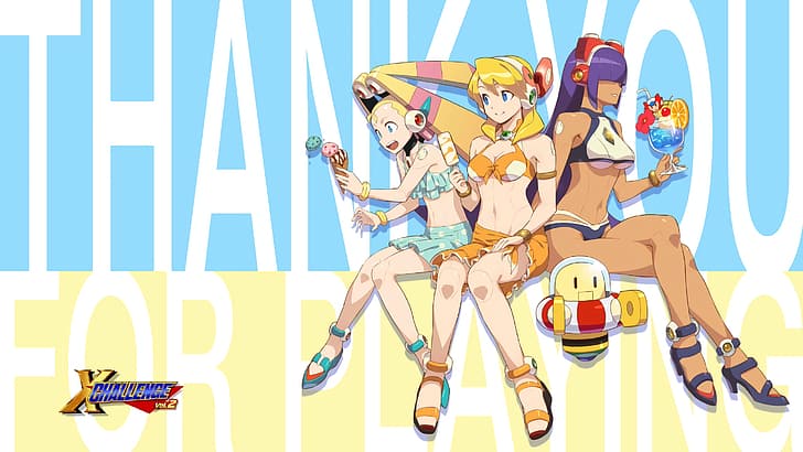 Mega Man, Mega Man X, swimwear, Official art, HD wallpaper