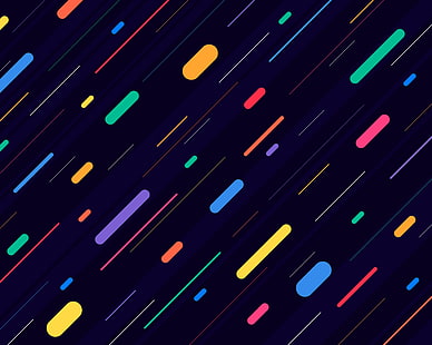 цветен тапет за дъжд, абстрактно, графичен дизайн, вектор, HD тапет HD wallpaper