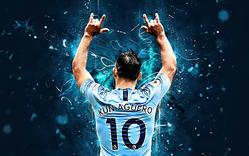 Soccer, Sergio Agüero, Argentinian, Manchester City F.C., HD wallpaper HD wallpaper