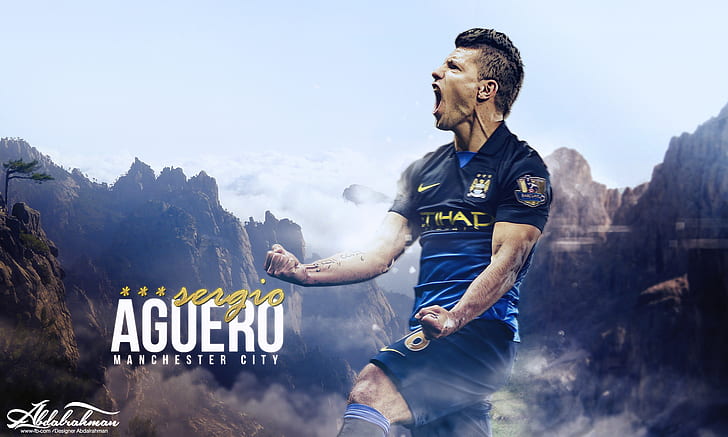 Calcio, Sergio Agüero, Manchester City F.C., Sfondo HD