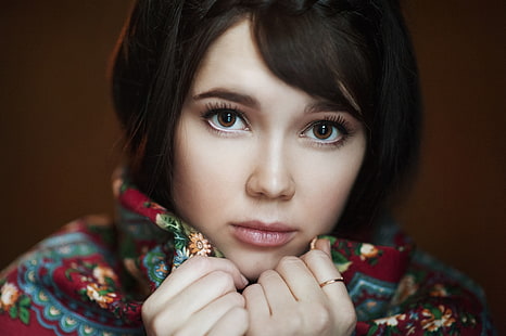 Ekaterina Ermakova, mulheres, Maxim Maximov, rosto, retrato, HD papel de parede HD wallpaper