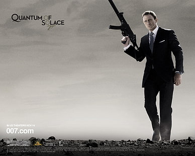 Джеймс Бонд, 007, Квант милосердия, постер фильма, Дэниел Крейг, HD обои HD wallpaper