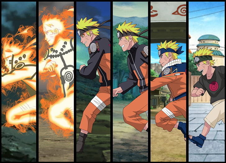 Uzumaki Naruto collage digital tapet, Anime, Naruto, Naruto Uzumaki, HD tapet