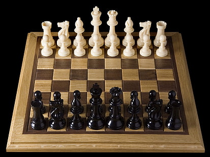 шахматная настольная игра, настольная игра, шахматы, вечеринка, фигуры, черный, белый, HD обои HD wallpaper