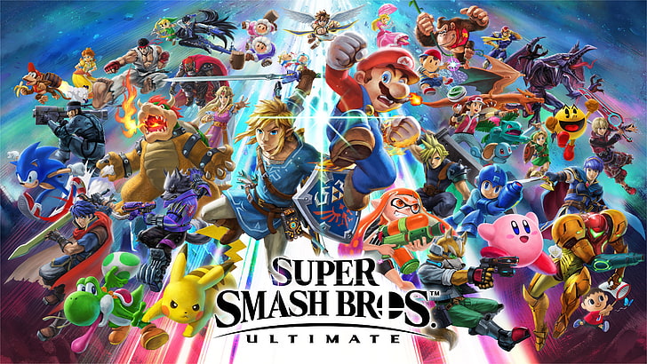 Super Smash Brothers, Nintendo, game art, Super Smash Bros. Ultimate, Wallpaper HD