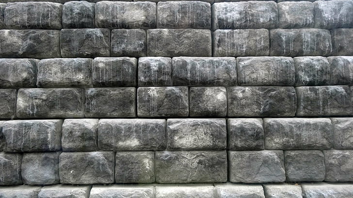 bakgrund, brickwall, grå, mönster, sten, stenmur, yta, struktur, urban, vägg, HD tapet
