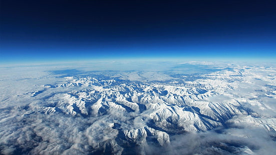 Pirineos, cordillera, Europa, montañas de los Pirineos, nieve, nubes, frontera, montañas, Fondo de pantalla HD HD wallpaper
