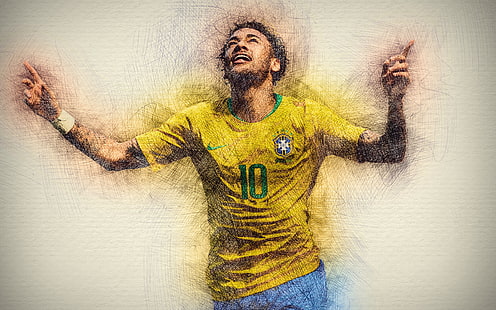サッカー、ネイマール、ブラジル、 HDデスクトップの壁紙 HD wallpaper