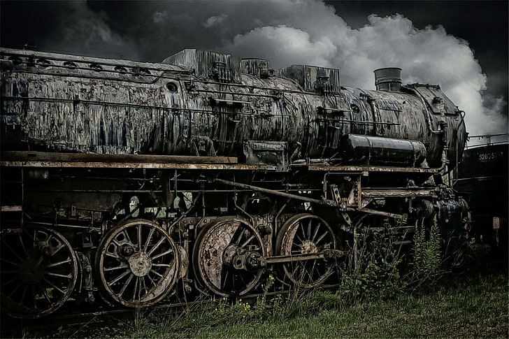 consuma, storicamente, loco, nostalgia, vo, obsoleto, ferrovia, risolto, locomotiva a vapore, a vapore, treno, relitto del treno, trasporto, Sfondo HD
