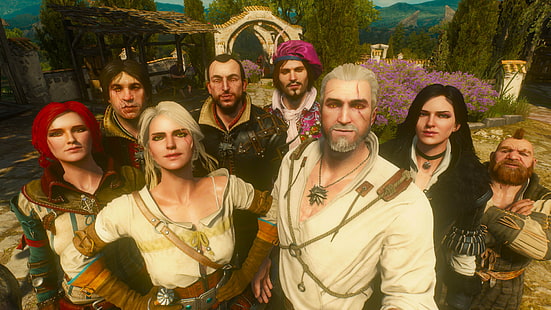 Der Hexer, Der Hexer 3: Wilde Jagd, Ciri (Der Hexer), Geralt von Rivia, Triss Merigold, Yennefer von Vengerberg, HD-Hintergrundbild HD wallpaper