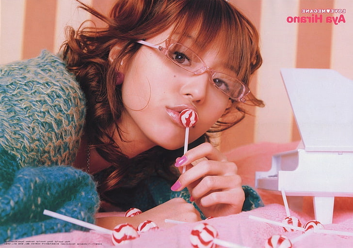 Aya Hirano, Brille, Frauen, HD-Hintergrundbild