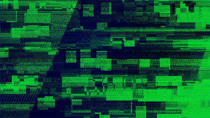 green wallpaper, glitch, noise, stripes, HD wallpaper