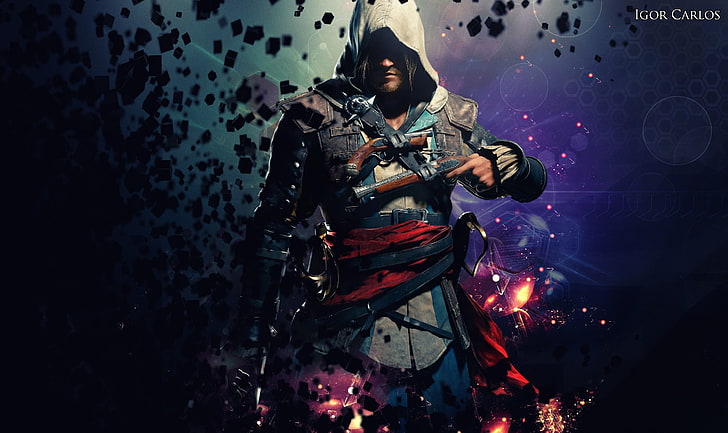 Assassin's Creed digitales Hintergrundbild, Edward Kenway, HD-Hintergrundbild