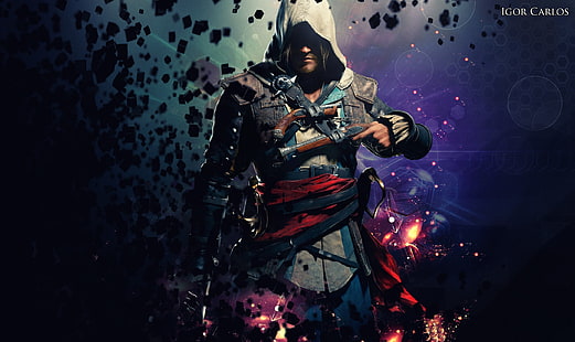 Assassin's Creed цифровые обои, Эдвард Кенуэй, HD обои HD wallpaper