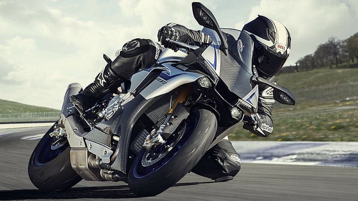 Yamaha YZF-R1, sepeda motor, balap, olahraga, sepeda, Wallpaper HD