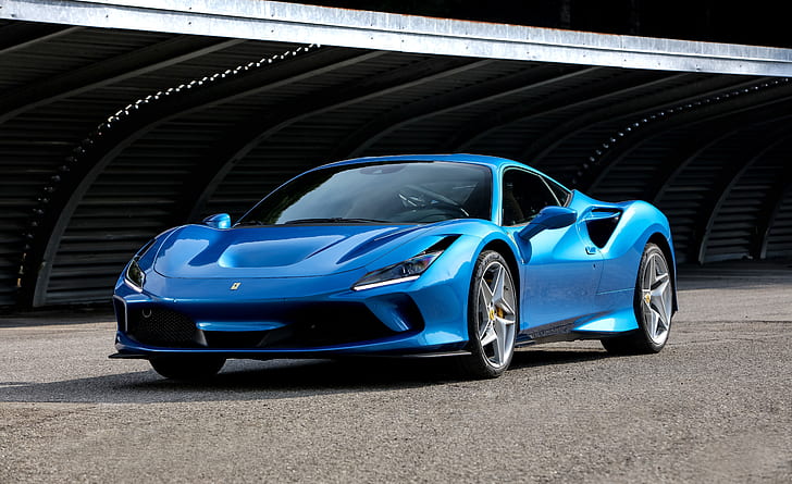 Ferrari, Ferrari F8 Tributo, Blaues Auto, Auto, Sportwagen, Supercar, Fahrzeug, HD-Hintergrundbild
