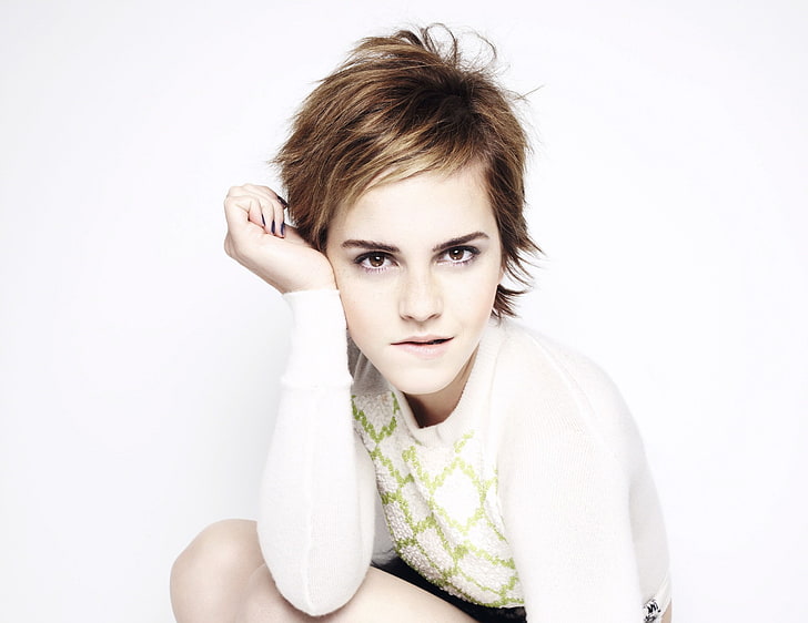 girl, pose, actress, celebrity, Emma Watson, HD wallpaper