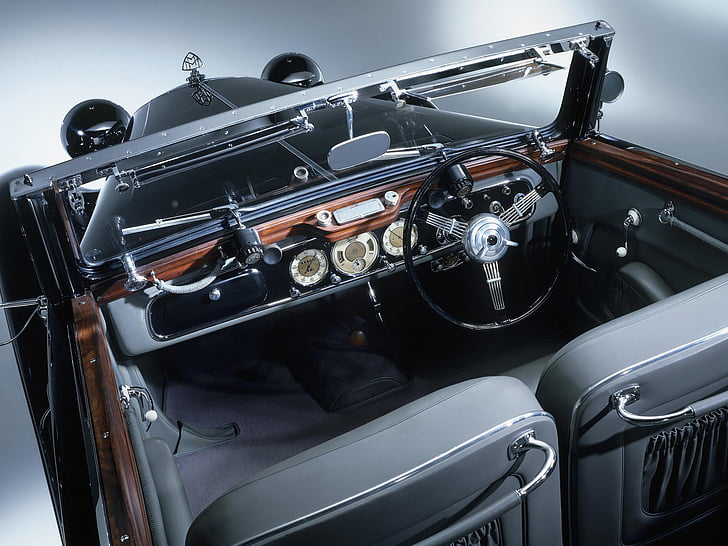 1938, cabriolet, interiör, lyx, maybach, retro, sport, HD tapet
