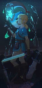 Die Legende von Zelda: Atem der Wildnis, Zelda Atem der Wildnis, Die Legende von Zelda, Link, Mipha, HD-Hintergrundbild HD wallpaper