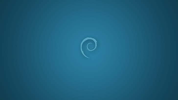Debian, minimalism, simple, blue, Linux, Unix, operating system, HD wallpaper
