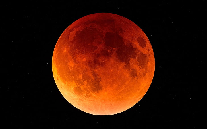 bulan darah, Bulan, alam semesta, malam, Wallpaper HD
