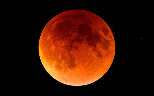 พระจันทร์สีเลือดดวงจันทร์จักรวาลกลางคืน, วอลล์เปเปอร์ HD HD wallpaper